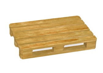 3d render of wooden palettte