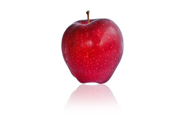 Fresh red apple isolated on the white.