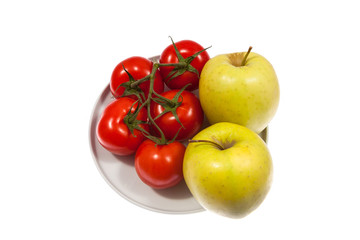 Apples and tomatoes