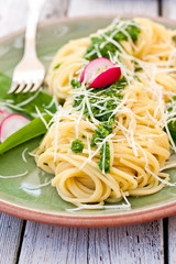 Spaghetti mit Bärlauchpesto