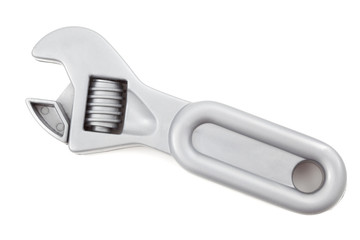 Adjustable wrench isolated on white background