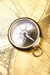 Fototapeta na wymiar Vintage Navigation Equipment, compass