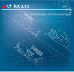 Urban Blueprint (vector). Architectural background