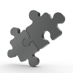 3d Icon Puzzle schwarz