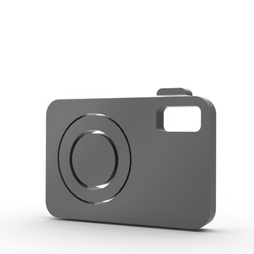 3d Icon Kamera schwarz