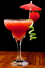 Fresh strawberry cocktail