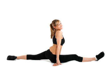 Fototapeta na wymiar Fitness woman doing exercise