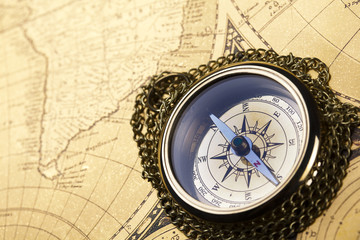 Obraz na płótnie Canvas Detail closeup compass