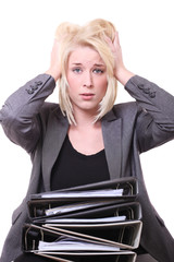 &uuml;berarbeitete b&uuml;rokauffrau