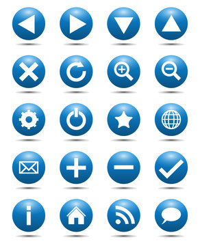 Blue Navigation Web Icons