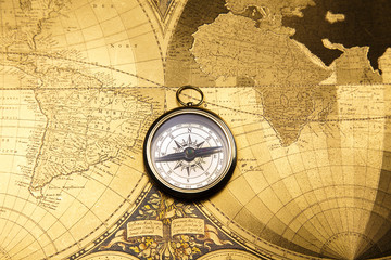 Fototapeta na wymiar Travelling, Compass