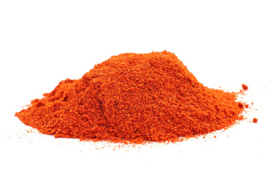 Food spice pile of red ground Paprika