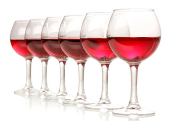 Wineglasses isolated on white