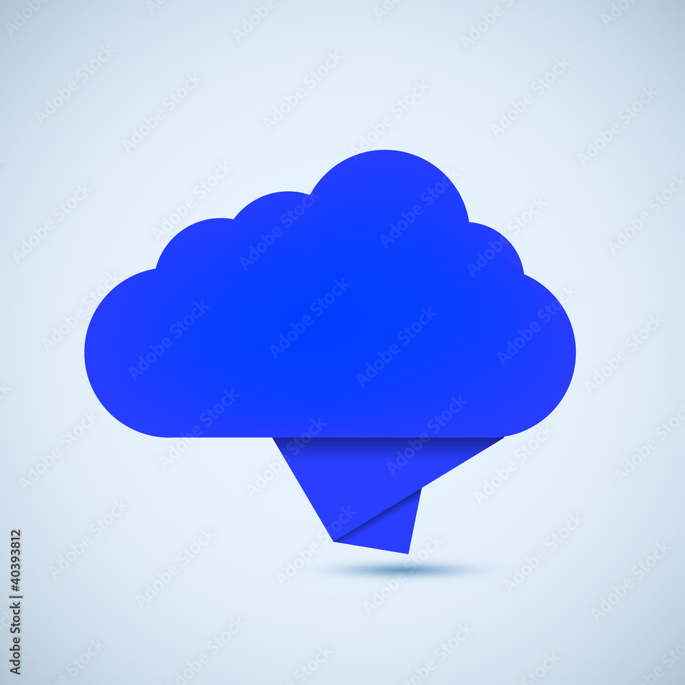 Poster vector concept computer cloud with bubble speech