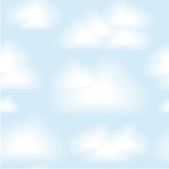 Cotton fabric Vector seamless clouds background