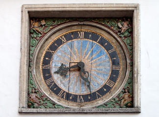 Fototapeta premium The oldest clock (1684) in Tallinn, Estonia.