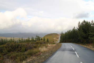 Curve road on mountain