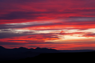 Fototapeta na wymiar Mojave Desert Landscape Sunrise Mountain