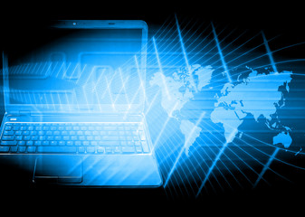 abstract world technology background