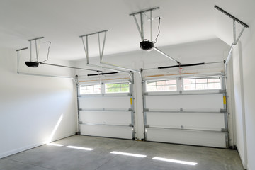 Residential house two car garage interior