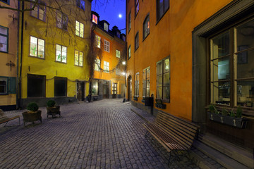 Fototapeta na wymiar The Old town, Stockholm, Sweden