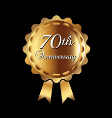70th anniversary gold medal © LogoStockimages
