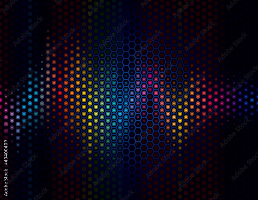 Aufkleber abstract background of sound wave with speaker grille.