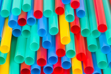 Different colors of straws