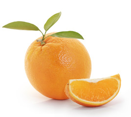 Orange on white background