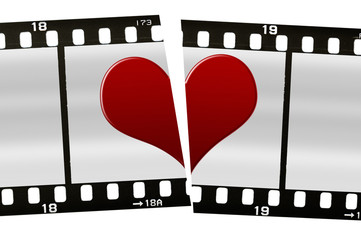 frame of 35mm. film strip, isolated on white