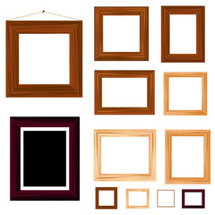collection of vintage wooden frame