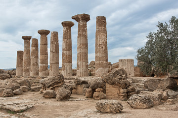 Agrigento, Valley of Temples, Ercole temple, Sicily, Italy