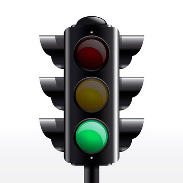 traffic light green vector