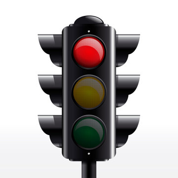 traffic light red vector