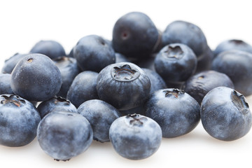 Blueberries isolated on white background