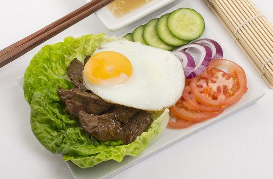Cambodian (Loc Lac)/Vietnamese (Bo Luc Lac) - Beef  & Egg Salad