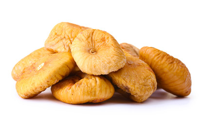 delicious dried figs isolated on white