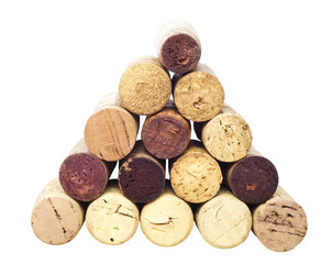 pyramid of wine corks