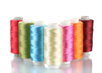 bright bobbin thread isolated on white.