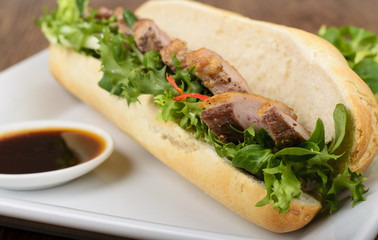 Bánh mi - Vietnamese tea-smoked duck sandwich