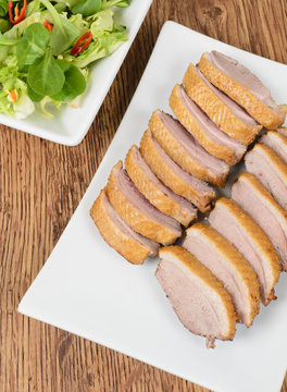 Tea-Smoked Duck Breast and Salad