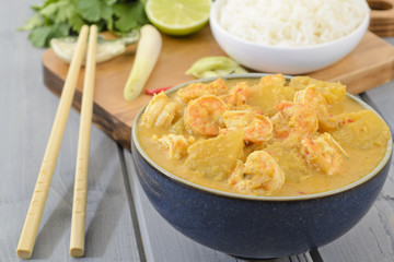 Malaysian Prawn & Pineapple Coconut Milk Curry - Nyonya Cuisine