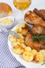 Chicken and potatoes