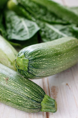 Fresh green zucchini