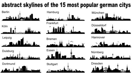 Popular German Skylines Vector