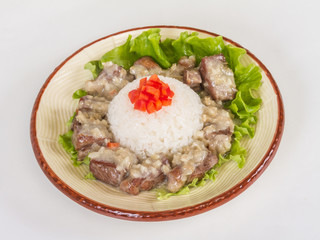 Rice and pork japanese style