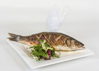 Sea-bass with vegetables