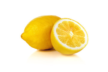 Naklejka na ściany i meble fresh lemon isolated on white