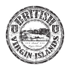 British Virgin Islands grunge rubber stamp