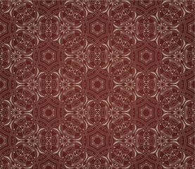 Seamless wallpaper with floral ornament